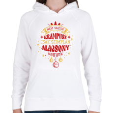 PRINTFASHION Nem vagyok krampusz - Női kapucnis pulóver - Fehér