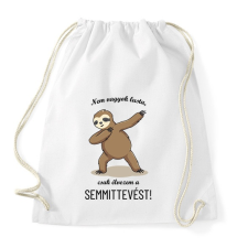 PRINTFASHION Nem vagyok lusta - Lajháros - Sportzsák, Tornazsák - Fehér tornazsák