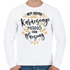 PRINTFASHION Nem vagyok manó - Férfi pulóver - Fehér férfi pulóver, kardigán