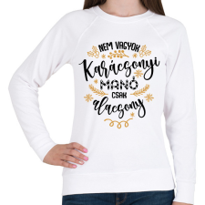 PRINTFASHION Nem vagyok manó - Női pulóver - Fehér női pulóver, kardigán