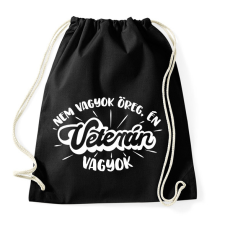 PRINTFASHION Nem vagyok öreg, én VETERÁN vagyok - Sportzsák, Tornazsák - Fekete tornazsák