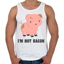 PRINTFASHION Nem vagyok szalonna - Férfi atléta - Fehér atléta, trikó