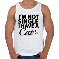 PRINTFASHION Nem vagyok szingli - Férfi atléta - Fehér atléta, trikó