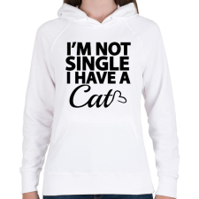 PRINTFASHION Nem vagyok szingli - Női kapucnis pulóver - Fehér női pulóver, kardigán
