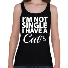PRINTFASHION Nem vagyok szingli, van egy macskám - Női atléta - Fekete női trikó