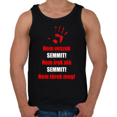 PRINTFASHION Nem veszek semmit - Férfi atléta - Fekete