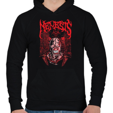 PRINTFASHION Nemesis - Férfi kapucnis pulóver - Fekete