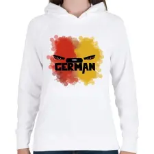 PRINTFASHION Német autók - Női kapucnis pulóver - Fehér női pulóver, kardigán