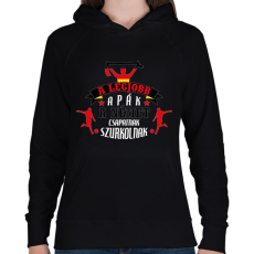 PRINTFASHION Német csapat - Női kapucnis pulóver - Fekete