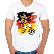 PRINTFASHION Német focis ajándék - Férfi V-nyakú póló - Fehér férfi póló