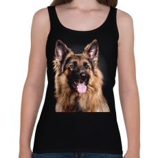 PRINTFASHION Német juhász  - Női atléta - Fekete