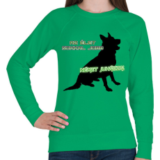 PRINTFASHION Német juhász - Női pulóver - Zöld