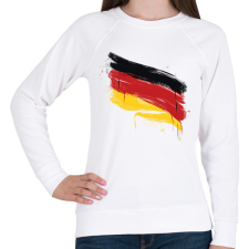 PRINTFASHION Német zászló - Női pulóver - Fehér női pulóver, kardigán
