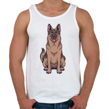 PRINTFASHION Németjuhász - Férfi atléta - Fehér atléta, trikó