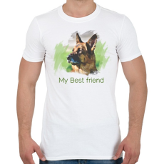 PRINTFASHION németjuhász - Férfi póló - Fehér