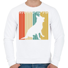 PRINTFASHION Németjuhász - Férfi pulóver - Fehér férfi pulóver, kardigán