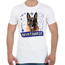 PRINTFASHION Németjuhász firka - Férfi póló - Fehér férfi póló