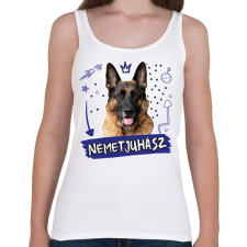 PRINTFASHION Németjuhász firka - Női atléta - Fehér női trikó