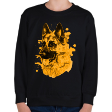 PRINTFASHION Németjuhász - Gyerek pulóver - Fekete gyerek pulóver, kardigán