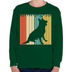 PRINTFASHION Németjuhász - Gyerek pulóver - Sötétzöld