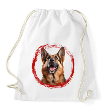 PRINTFASHION németjuhász kutyus - Sportzsák, Tornazsák - Fehér tornazsák