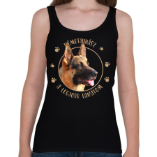 PRINTFASHION Németjuhász - Legjobb barátom - Női atléta - Fekete női trikó