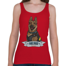 PRINTFASHION Németjuhász - Női atléta - Cseresznyepiros női trikó