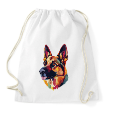 PRINTFASHION Németjuhász Portré - Sportzsák, Tornazsák - Fehér tornazsák