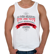 PRINTFASHION Nemsokára fantasztikus leszek - Férfi atléta - Fehér atléta, trikó