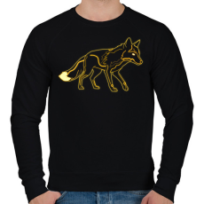 PRINTFASHION Neon Fox - Férfi pulóver - Fekete