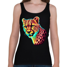 PRINTFASHION Neon gepárd  - Női atléta - Fekete