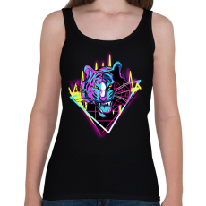 PRINTFASHION Neon Tigris - Női atléta - Fekete