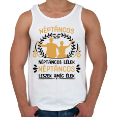PRINTFASHION Néptáncos szív - Férfi atléta - Fehér