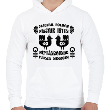 PRINTFASHION Néptáncosnak párja nincsen - Férfi kapucnis pulóver - Fehér férfi pulóver, kardigán