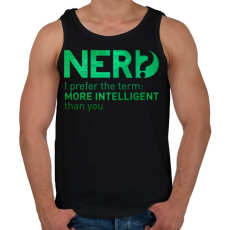 PRINTFASHION Nerd - Férfi atléta - Fekete