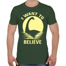 PRINTFASHION Nessi - Férfi póló - Katonazöld férfi póló