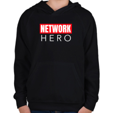 PRINTFASHION NETWORK HERO - Gyerek kapucnis pulóver - Fekete gyerek pulóver, kardigán
