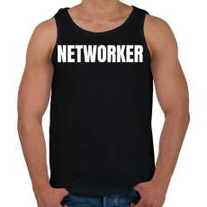 PRINTFASHION NETWORKER - Férfi atléta - Fekete
