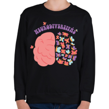 PRINTFASHION Neurodiverzitás - Gyerek pulóver - Fekete gyerek pulóver, kardigán