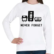 PRINTFASHION Never forget... - Női pulóver - Fehér női pulóver, kardigán