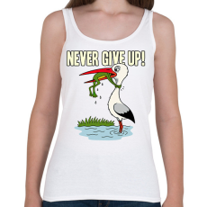 PRINTFASHION Never Give Up! - Női atléta - Fehér