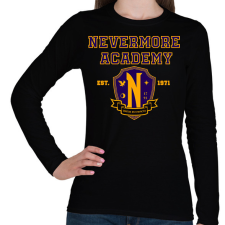 PRINTFASHION Nevermore Academy - Női hosszú ujjú póló - Fekete női póló