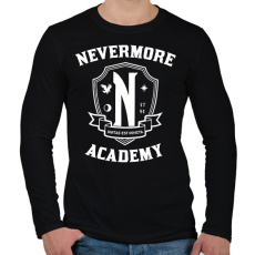 PRINTFASHION Nevermore  Academy - Wednesday - Férfi hosszú ujjú póló - Fekete