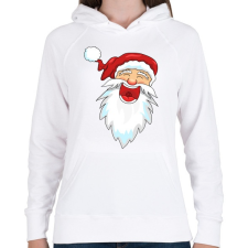 PRINTFASHION Nevető télapó - Női kapucnis pulóver - Fehér női pulóver, kardigán