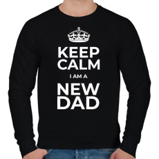 PRINTFASHION NEW DAD - Férfi pulóver - Fekete