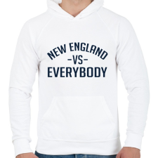 PRINTFASHION New England - Férfi kapucnis pulóver - Fehér férfi pulóver, kardigán