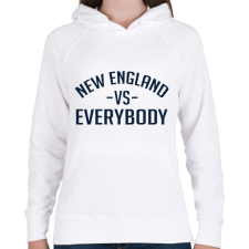 PRINTFASHION New England - Női kapucnis pulóver - Fehér női pulóver, kardigán