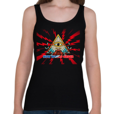 PRINTFASHION NEW WORLD ORDER - Női atléta - Fekete női trikó