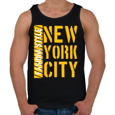 PRINTFASHION New York City  - Férfi atléta - Fekete atléta, trikó