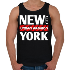 PRINTFASHION New York City - Férfi atléta - Fekete atléta, trikó